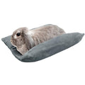 MEWTOGO 15.7" x 14" Bunny Bed for Rabbit Cage - 15.7 x 14In, Gray, flannel, Thickened & Soft by MEWTOGO