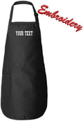 Personalize TEXT Full-Length Apron with Pockets Q4350 / Embroidery Text Apron/Custom Text Apron/Embroidery Apron
