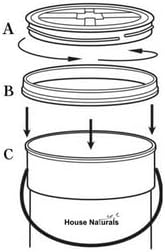 House Naturals 5 Gallon Food Grade, BPA Free, Made in USA, Plastic Bucket, 3 Colors, (Pack of 3) (5G-Pink-Magenta-Purple HN Clear lids)