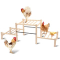 Chicken Perch, Natural Beech Wood Roosting Ladder for Poultry - 34.8in×12in×11.8in, Wood color by moyardow