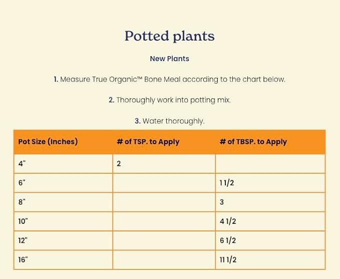 True Organic Bone Meal – Organic Fertilizer for Growth, Flowering, and Fruit Production – 3lb Bag Covers 61 Sq. Ft.