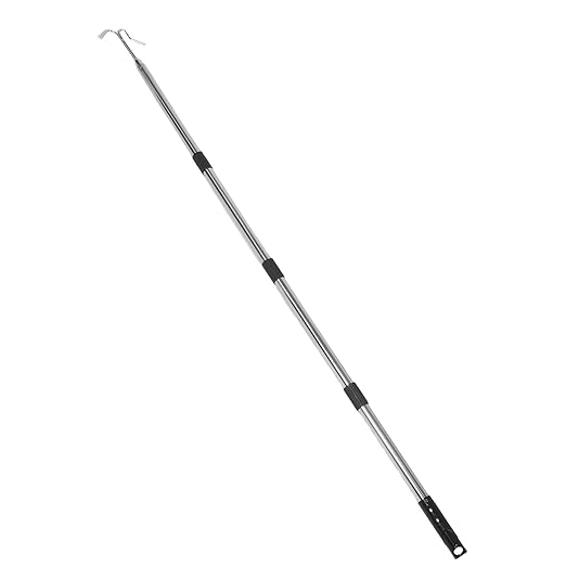 Happyyami Stainless Steel Poultry Catcher Leg Hook with Handle for Farm Animal Catching, Outdoor Chicken Coop Catching Tool, Thickened Sturdy Poultry Handling Supplies for Small Chickens