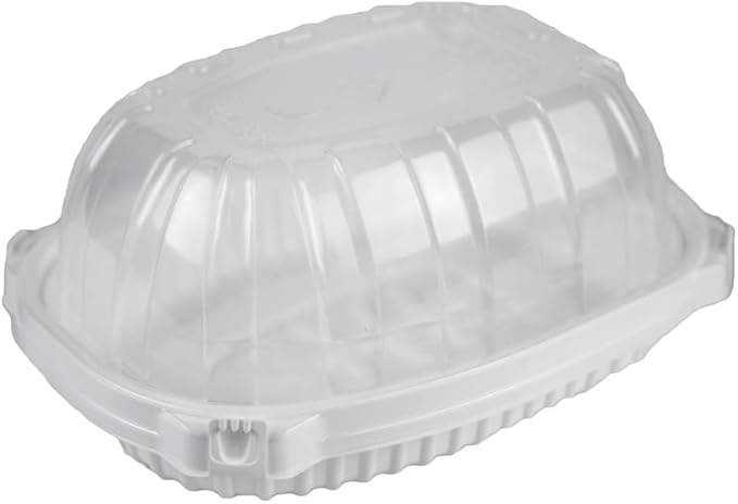 Plastic Chicken Roaster Storage Container with Lid, Takeout and Takeaway Needed with Heat and Freezer Safe, Microwavable and Washable, 10 Packs