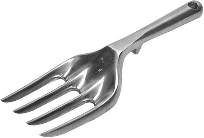 lasenersm 1 Piece Garden Fork Aluminum Alloy Hand Weeder Fork Tool Garden Hand Fork Gardening Hand Fork Hand Weed Fork Lawn Fork Garden Planter Tool for Yard Lawn and Farm, Silver