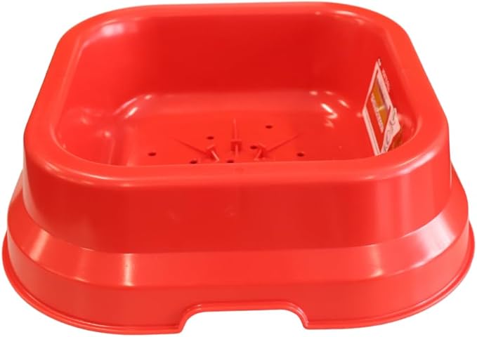 Little Giant® Chicken Dust Bath Pan - 10 Quart Heavy-Duty Plastic Poultry Grooming Basin for Hens & Chicks - Coop Container Tub with Drainage Holes for Dirt, Sand & Ash - Made in USA