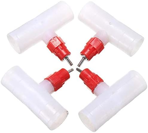 Chicken Nipples Tee Fittings - Fully Automatic Poultry Waterers Kit Chicken Water Drinker 10 Pack