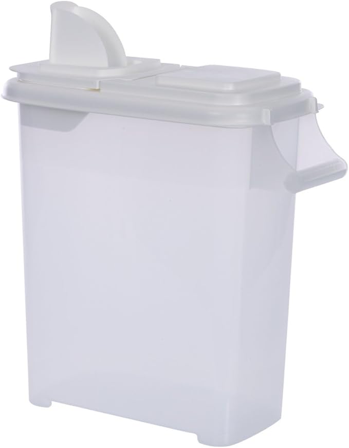 Buddeez 32 Quart Pet Food Dispenser with Lid - Airtight Storage for Dog Food, Cat Food, and Bird Seed - Easy Pour Spout for Mess Free Serving