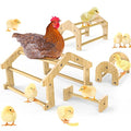 Bamboo Chicken Perch Set, 4 Pack - 4 in 1 Chicken perches, 46 Pack by Ensayeer
