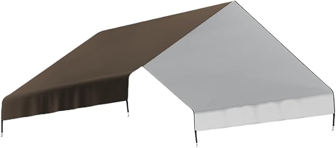 Chicken Coop Cover, Sturdy Chicken Cage Cover, Duck Coop Tarp Cloth Canopy for Farm Outdoor Patio, Coffee