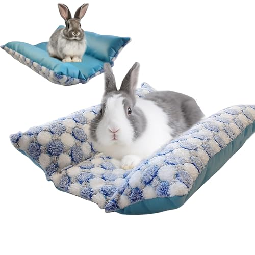 17x15in Waterproof & Reversible Rabbit Bed, Thickend and Softer Bunny Bed - 17x15 inches, Blue, Fleece by Comfisit