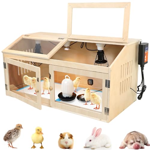 Intelligent Chicken Brooder Box for Chick with Smart Thermostat 32" Wide - Wood by Kerty