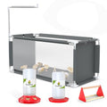 Indoor Chick Brooder Kit, 10.6 ft³ Habitat for Chicks - Set-Grey, Stainless Steel, 47.2"x19.7"x19.7" by Kculehtlla