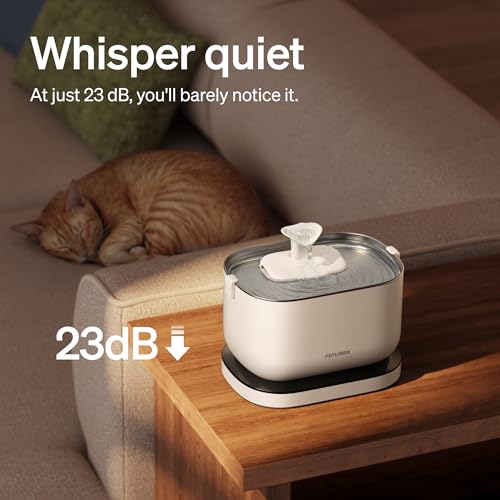 PETLIBRO Cat Water Fountain, Cordless Pet Water Fountain Battery Operated - White, Acrylonitrile Butadiene Styrene (ABS) & Stainless Steel, 2.5 liters - Image 3