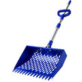 Chicken Poop Scooper with 74" Adjustable Handle - Blue, Heavy Duty Metal Chicken Coop Cleaner by CRITTER FAVS