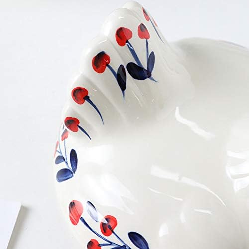 Chicken Design Ceramic Egg Storage Basket Iron Basket Holds 20-25 Eggs, Egg Holder, Organizer Case, Container Egg Basket Holder