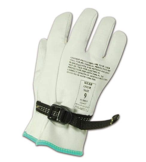 MAGID PowerMaster 12501PS Leather Linesmen Protector Gloves, 3 Pairs, 9.5” Length, Size 9/Large