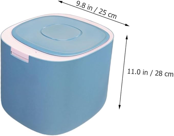VICASKY Grain Storage Barrel Food Container Sealed Grain Holder Covered Pet Food Storage Containers Pet Food Storage Bucket Portable Dry Container for Pet Food Pet Food Bucket Pets Blue