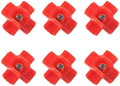 6Pcs Red Chicken Nipple Waterer Horizontal Automatic Poultry Nipples Horizontal Side Mount Chicken Drinkers