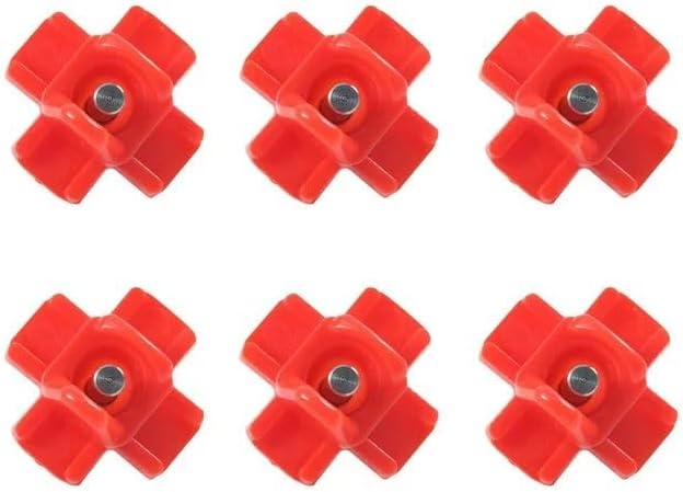 6Pcs Red Chicken Nipple Waterer Horizontal Automatic Poultry Nipples Horizontal Side Mount Chicken Drinkers