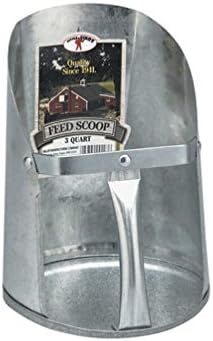 Miller Feed Scoop 3 Qt Galvanized, Steel
