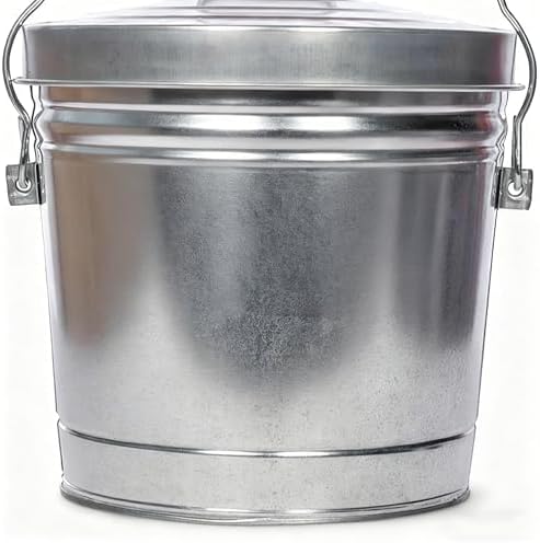 Galvanized Steel Locking Lid Storage Can, 6-Gallon