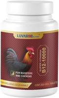 Vitamin B12 10,000 Tblets for Poultry – 200 Count – Nutritional Supplement for Chickens and Farm Birds