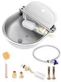 Automatic Chicken Waterer, Stainless Steel Poultry Water Dispenser - Metallic, 2.5 liters by DBXKYVJN