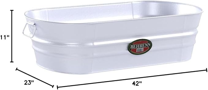 Behrens B33 O6887236 Steel Oval Tub, 33.5 gal