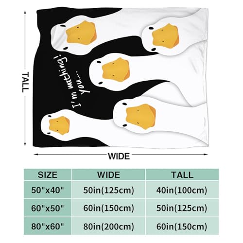 Cute Duck Blanket for Boys Girls Duck Lovers Gifts 50"x40" - Flannel - Image 3