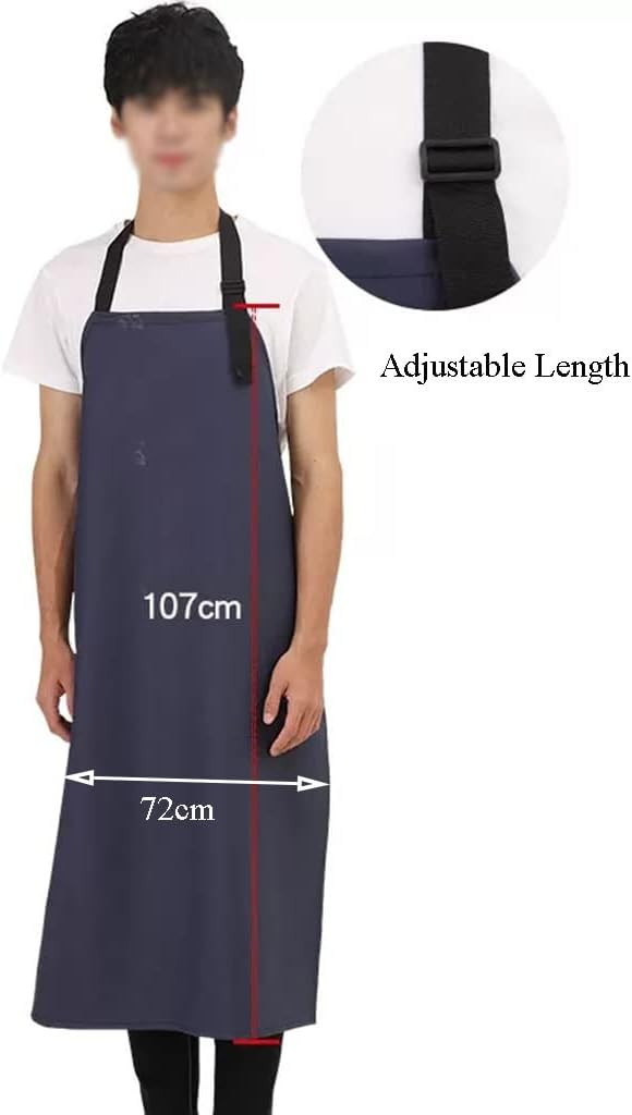Waterproof Aprons,Apron Heavy Duty Work Apron, PVC Halter Apron,Wear-resistant Waterproof And Oil-proof Work Apron,For Food Processing,Hairdressers,Farms(A1)