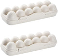 2pcs Egg Box for Fridge Egg Tray Sturdy Storage Container Stackable Fridge Accessories Material Easy to Clean