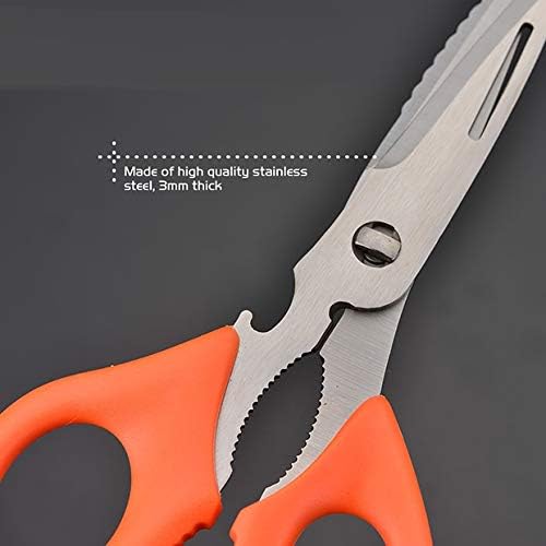 Edward Tools CleanCut All Purpose Shears 9” - Stainless Steel Kitchen Scissors for Poultry, Meat, Herbs, Utility - Dishwasher Safe - Heavy Duty Sharp Blade Cuts Wire, cable, rope (2)