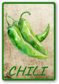 Vegetables Metal Sign Vintage Decor Chili Sign Farm Wall Decor Sturdy Rust Waterproof Aluminum Signs for Outdoor Yard Garden Easy to Install 12x16inch