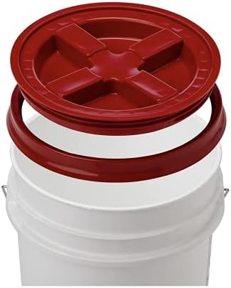 House Naturals 5 galon Food Grade BPA Free Made in USA Plastic Bucket Pail Container with Airtight Screw On Lid (Pack of 2)
