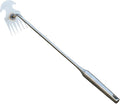 Weeds Puller Weeding Rake, with Handle, Uprooting Garden Weeding Tool Stainless Steel for Lawn Farm Outdoor Backyard, 6 Teeth, 48.5cmx10.5cmx6.5cm