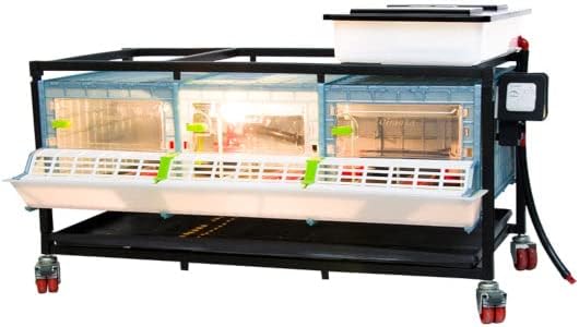 Hatching Time 9.5" Chick Brooders – Stackable with Automatic Heating, Modular Design, Easy to Clean, Ideal for Quail, Pheasant, and Baby Chicks (1 Layer)