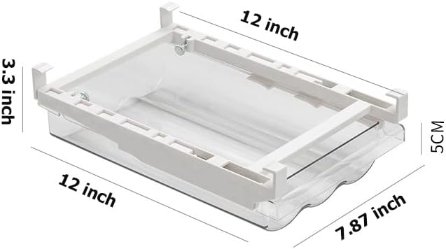 Egg Holder for Refrigerator, Fridge Egg Storage Tray, Clear Plastic Egg Drawer for Refrigerator, Space Saver Egg Storage Container & Organizer