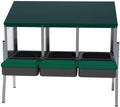 Hatching Time EggHouse Galvanized 3 Bay Nesting Box with Triple Roll Away Egg Collection Trays and Metal Legs, Freestanding Chicken Coop Hen Laying System for Farm Flocks, Up to 30 Hens