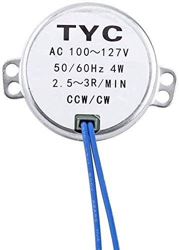 4PCS Synchronous Synchron Motor Turntable Motor Electric Turner Motor for Cup Turner,Cuptisserie,Tumbler Cup Rotator with 7mm Flexible Coupling Lamp Cord 100-127VAC 50/60 Hz 4W CCW/CW (2.5-3RPM)