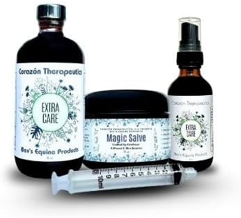 Corazón Therapeutics Equine Wound Care Kit, 3-Part Treatment System with Salve, Spray and Oral Solution