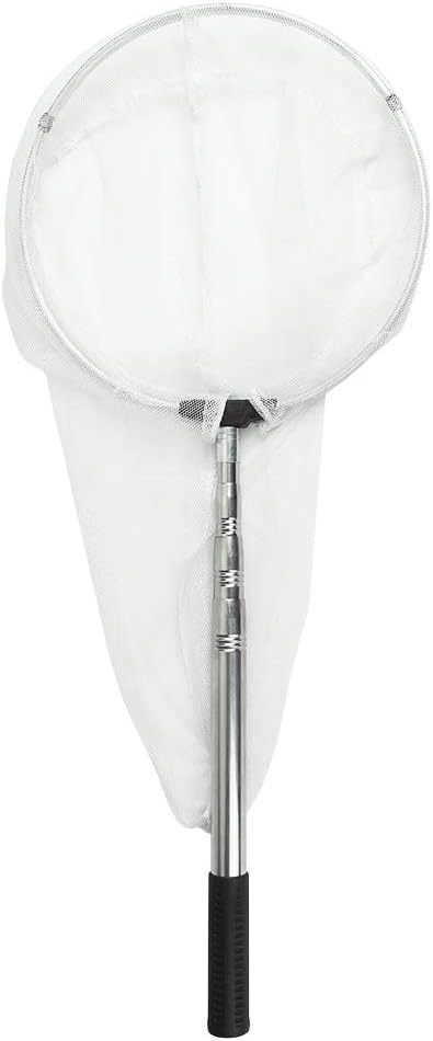 RESTCLOUD Insect and Butterfly Net with 12" Ring, 24" Net Depth, Strong Stainless Telescoping Handle Extends to 38 Inches