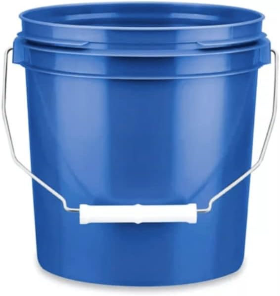 House Naturals 1 Gallon Plastic Bucket Container with Lid Food Grade BPA Free Made in USA (Pack of 6)