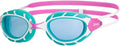 Zoggs Junior Predator Anti-Fog UV Protection Adjustable Strap No-Leak Comfortable Soft Silicone Swimming Goggles, 6-14 Years