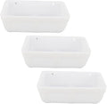 Hanging Poultry Feeder Large Capacity Space Saving Plastic Hanging Chicken Feeder Trough for Farm (White)