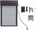Chicken Coop Door Automatic Solar Powered Coop Door, Solid Metal Rolling Curtain Chicken House Door with Timer for Chicken Duck Poultry, Electric Chicken Door Solar Coop Door