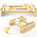 Bamboo Chick Perch with Mirror, 2 Pack - 2 in 1 Chicken perches by Ensayeer