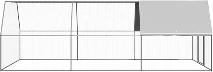 Weatherproof Outdoor Chicken Coop Large Walk-in Enclosure Outdoor Chicken Cage 9.8'x19.7'x6.6' Galvanized Steel for Outdoor Backyard Farm Garden