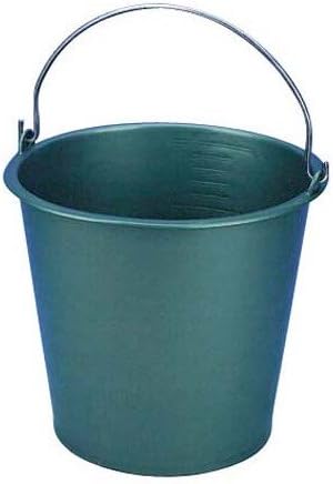 Agricultural Bucket 16 L – Plastic with Metal Handle – Diameter 33 x Height 29 cm – Green
