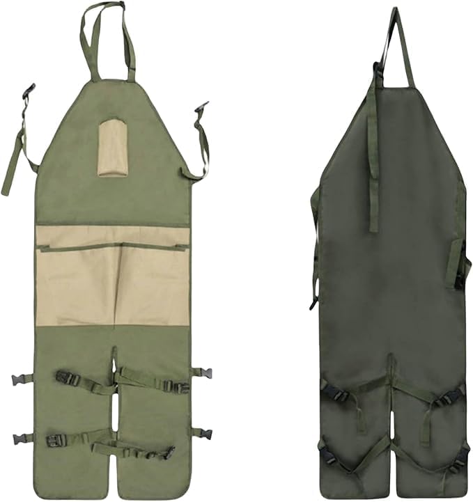 Garden apron,Apron Man,Harvest Apron with Pockets,Waterproof,Adjustable,Reinforced Knees for Mow Grass and Lawn Mowing