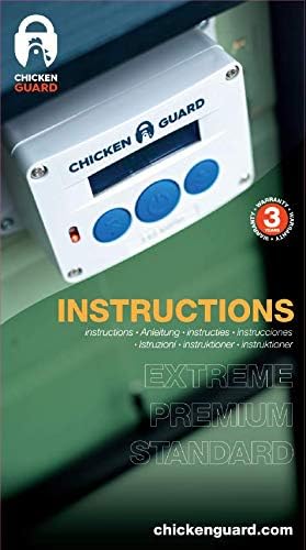 ChickenGuard Classic Door Kit Combi - 'Extreme' Auto Coop Door Opener Plus Aluminium Pop Hole Door with Oak Runners, Indoor/Outdoor Automatic Chicken Coop, Backyard Hen House Accessory